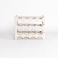 Conjunto de 3 garrafeiras bege para 12 garrafas