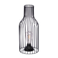 Candeeiro de mesa preto em metal 38cm