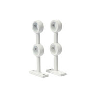 Conjunto de 2 suportes duplos branco para varão