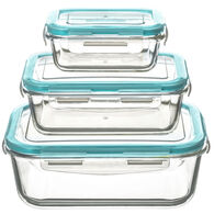 Conjunto de 3 caixas vidro retangulares