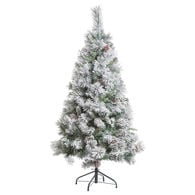 Árvore de natal MINNESOTA efeito neve com pinhas 180cm,  Árvore de natal MINNESOTA efeito neve com pinhas 180cm
