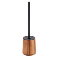 Escova wc castanha em madeira ac&aacute;cia