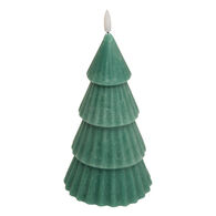 Vela árvore de natal led verde 22,5cm