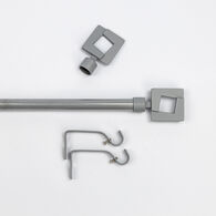 Kit var&atilde;o extens&iacute;vel cinza mate 120-210cm
