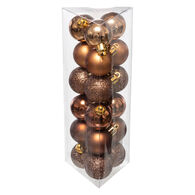 Conjunto de 18 bolas decorativas bronze