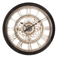 Rel&oacute;gio de parede preto mecanismo VINTAGE 61cm