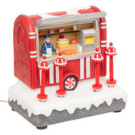 Aldeia pastelaria com luz -  música - movimento 14,5x15cm