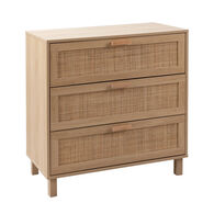 Cómoda FAIR em rattan com 3 gavetas