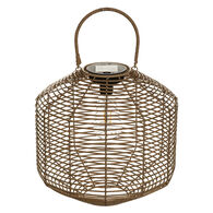 Candeeiro Solar Rattan 30cm