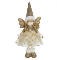 Anjo dourado com led 44cm