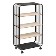 Estante preta com 4 níveis