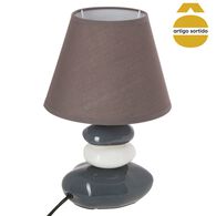 Candeeiro de mesa LENY com 4 pedras em cer&acirc;mica