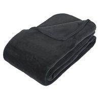 Manta microfibra cinza escuro 180x230cm,  Manta microfibra cinza escuro 180x230cm