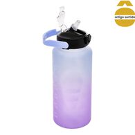 Garrafa desportiva com palha multicolor 2l