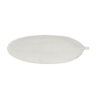 Centro de mesa em forma de folha branco