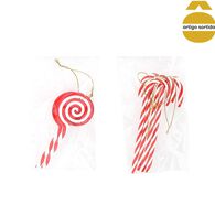 Conjunto de pendurantes em forma de doces de natal