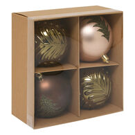 Conjunto de 4 bolas para decoração árvore 8cm,  Conjunto de 4 bolas para decoração árvore 8cm