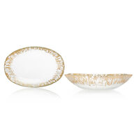 Ta&ccedil;a vidro com beira dourada