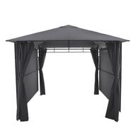 Cortinas para P&eacute;rgola OMELYA 3x3mt cinza ard&oacute;sia