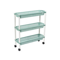 Carro de cozinha ALTHEA azul com 3 cestos,  Carro de cozinha ALTHEA azul com 3 cestos