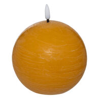 Vela led bola MOLIA amarela 8cm,  Vela led bola MOLIA amarela 8cm