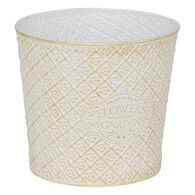 Vaso TINO em ferro branco 24,5cm