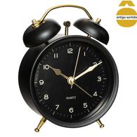 Relógio despertador em metal,  Relógio despertador em metal