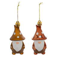 Conjunto de 2 pendurantes gnomo 8cm,  Conjunto de 2 pendurantes gnomo 8cm