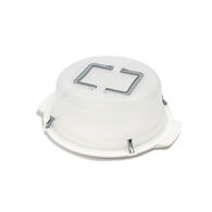 Boleira branca com tampa para transporte 36cm,  Boleira branca com tampa para transporte 36cm