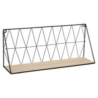 Prateleira de parede ARCHI em mdf e metal preto,  Prateleira de parede ARCHI em mdf e metal preto