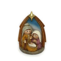 Presépio infantil com cenário 12x5x8,5cm,  Presépio infantil com cenário 12x5x8,5cm