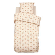 Capa de edred&atilde;o e almofada BILLIE bege em algod&atilde;o 200x140cm