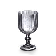 Copo de água RISCAS cinza em vidro com pé 37cl