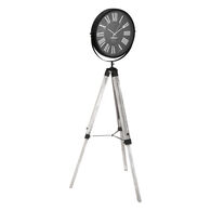 Rel&oacute;gio de ch&atilde;o ATIKA preto com trip&eacute; 150cm