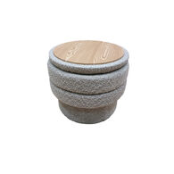 Pufe MARVAO em tecido bege