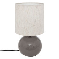 Candeeiro de mesa GAIA cinza em cer&acirc;mica 28cm