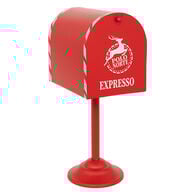 Caixa de correio vermelho em metal 32cm,  Caixa de correio vermelho em metal 32cm