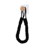 Toalheiro/Porta rolos preto em bambu