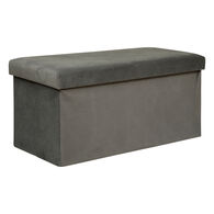Pufe duplo LILOU cinza 38x76cm
