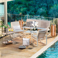 Conjunto de jardim BOREANE lin e argile 5 lugares