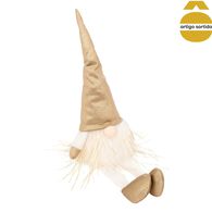 Figura gnomo sentado com LED 44cm