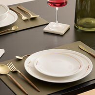 Prato de sobremesa SELENA branco em porcelana 18cm