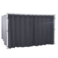 Conjunto de cortina e trlho para p&eacute;rgola ZLYA cinza escuro 2,18m