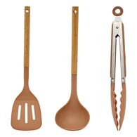Conjunto de 3 utens&iacute;lios de servir TOSCANE rosa