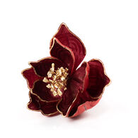 Flor magnólia vermelha com mola 30cm