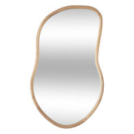 Espelho de parede ORGA bege em mdf 75cm,  Espelho de parede ORGA bege em mdf 75cm