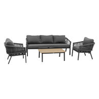 Conjunto de jardim ORIENGO cinza escuro