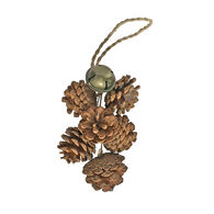 Pendurante pinhas com guizo 14cm