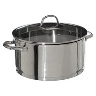 Panela Resilience Em Inox Com Tampa Em Vidro 24cm