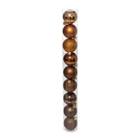 Conjunto de 9 bolas decorativas bronze,  Conjunto de 9 bolas decorativas bronze